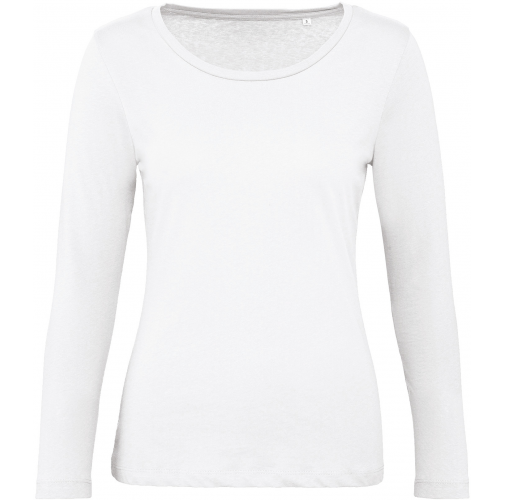 white Camiseta orgánica Inspire manga larga mujer