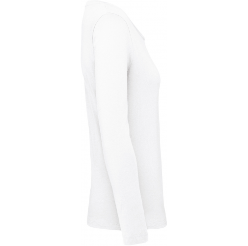 white Camiseta orgánica Inspire manga larga mujer