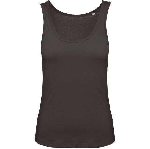 black Camiseta de tirantes orgánica Inspire mujer