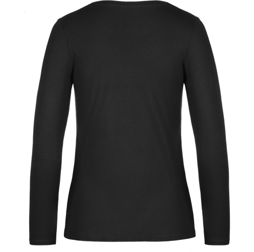 black Camiseta #E190 manga larga mujer