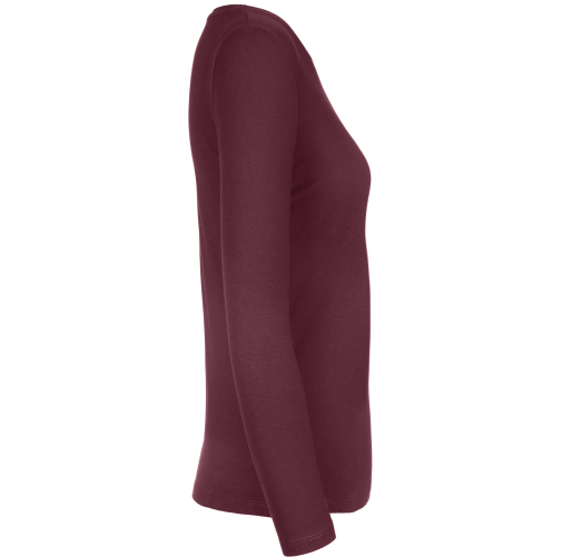 burgundy Camiseta #E190 manga larga mujer
