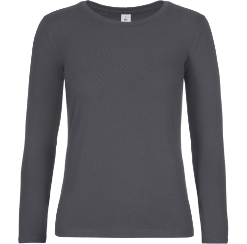 dark grey Camiseta #E190 manga larga mujer
