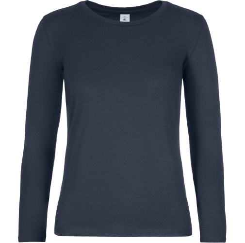navy Camiseta #E190 manga larga mujer