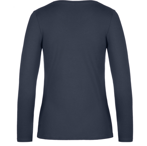 navy Camiseta #E190 manga larga mujer