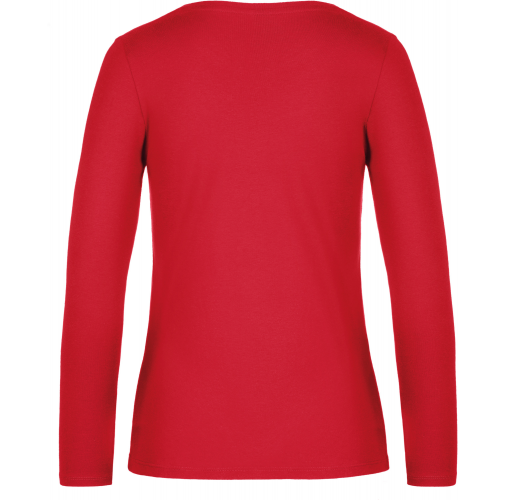 red Camiseta #E190 manga larga mujer
