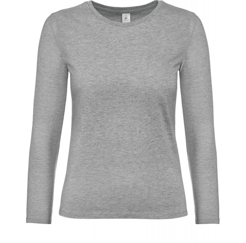 sport grey Camiseta #E190 manga larga mujer