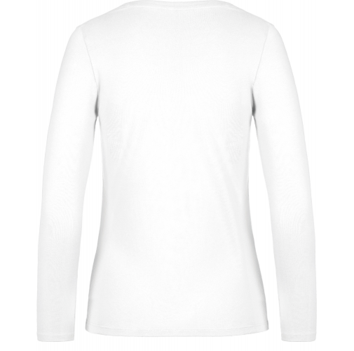 white Camiseta #E190 manga larga mujer