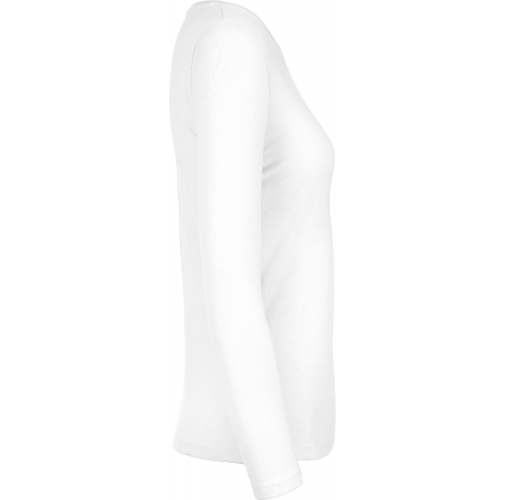 white Camiseta #E190 manga larga mujer