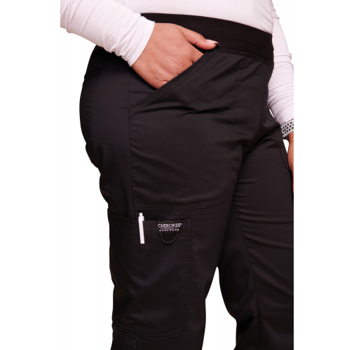 Pantalones cargo de tiro medio mujer<br/>