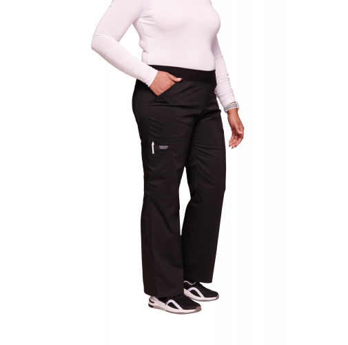 black Pantalones cargo de tiro medio mujer<br/>