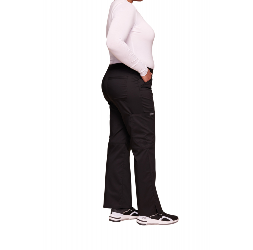 black Pantalones cargo de tiro medio mujer<br/>