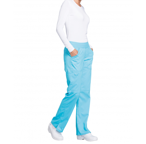 turquoise Pantalones cargo de tiro medio mujer<br/>