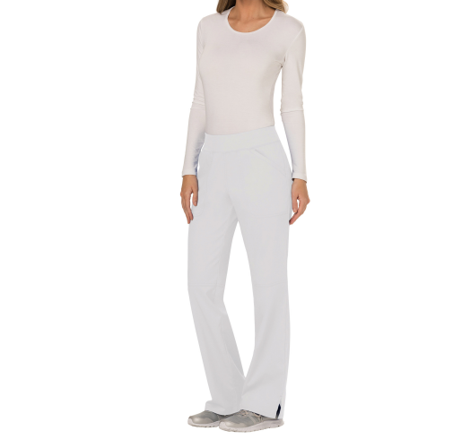 white Pantalones cargo de tiro medio mujer<br/>