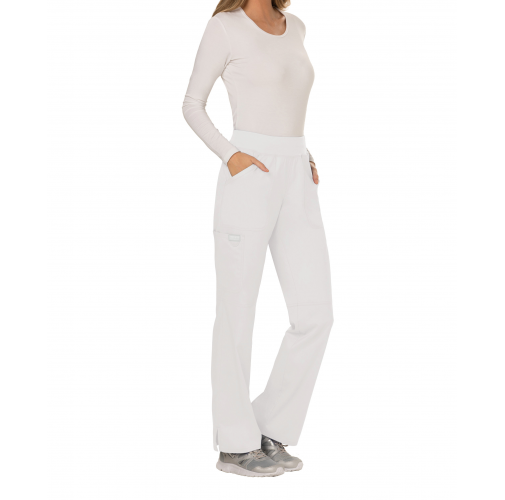 white Pantalones cargo de tiro medio mujer<br/>