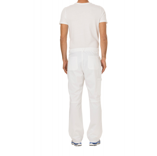 white Pantalones cargo con bragueta hombre<br/>