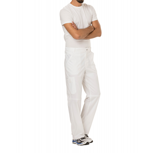 white Pantalones cargo con bragueta hombre<br/>