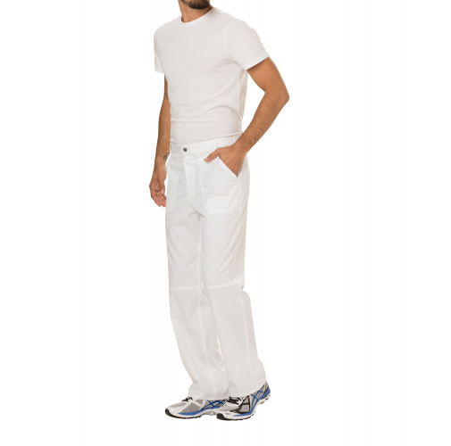 white Pantalones cargo con bragueta hombre<br/>