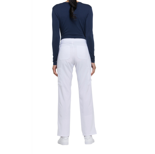 white Pantalones de tiro medio mujer<br/>