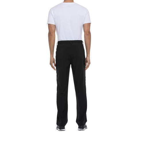 black Pantalón con cordón de ajuste y tiro estándar hombre<br/>