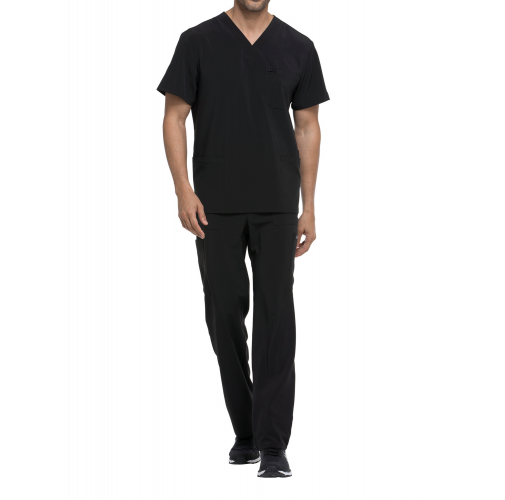 black Camiseta cuello pico hombre