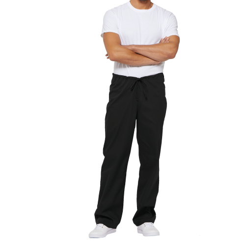 black Pantalón con cordón y tiro estándar unisex<br/>