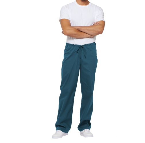 caribbean blue Pantalón con cordón y tiro estándar unisex<br/>