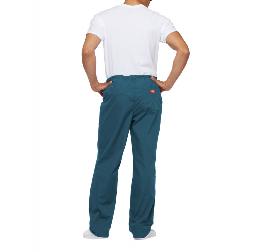 caribbean blue Pantalón con cordón y tiro estándar unisex<br/>