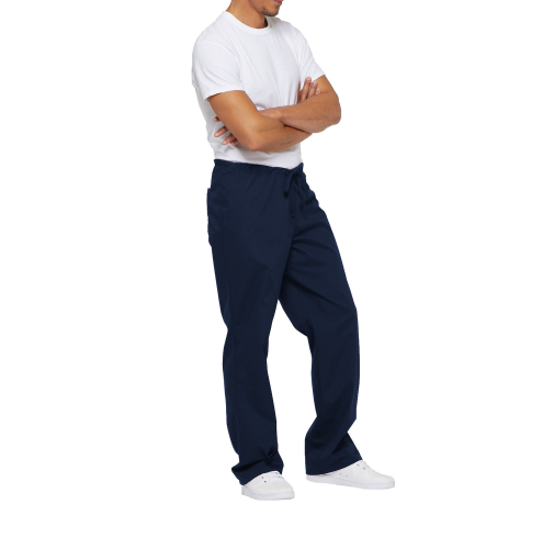 navy Pantalón con cordón y tiro estándar unisex<br/>