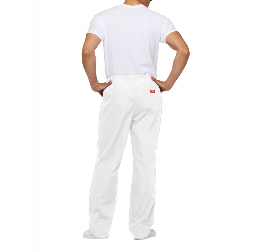 white Pantalón con cordón y tiro estándar unisex<br/>