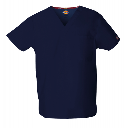 navy Camiseta cuello pico unisex