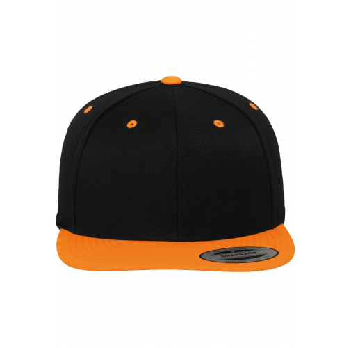 black / neon orange Gorra Classic bicolor snapback