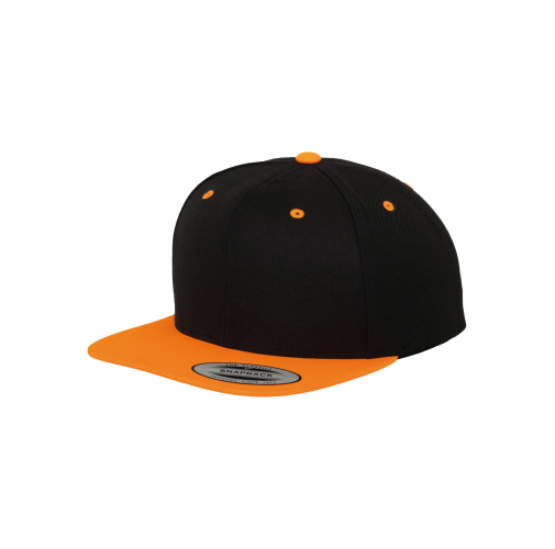 black / neon orange Gorra Classic bicolor snapback