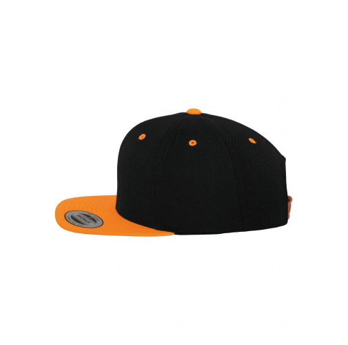 black / neon orange Gorra Classic bicolor snapback