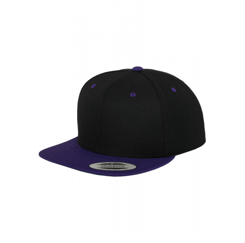black / purple Gorra Classic bicolor snapback