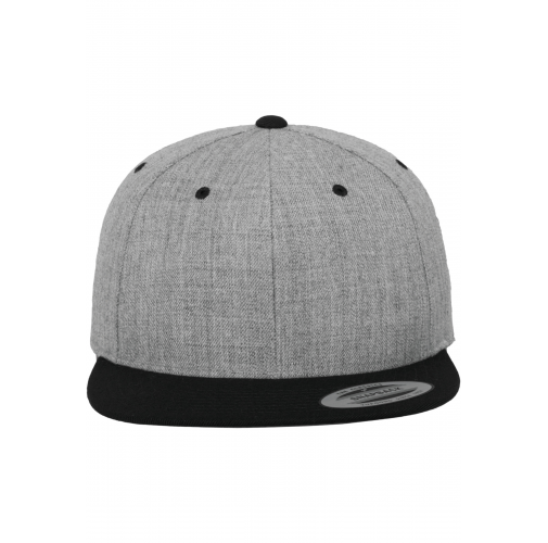 heather grey / black Gorra Classic bicolor snapback