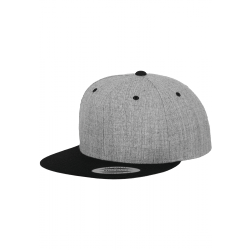 heather grey / black Gorra Classic bicolor snapback