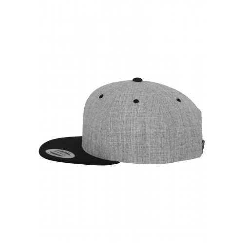 heather grey / black Gorra Classic bicolor snapback
