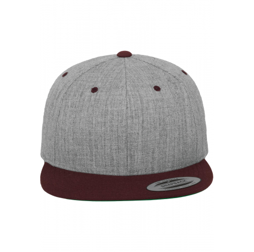 heather grey / maroon Gorra Classic bicolor snapback