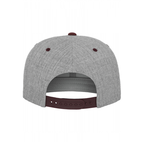heather grey / maroon Gorra Classic bicolor snapback