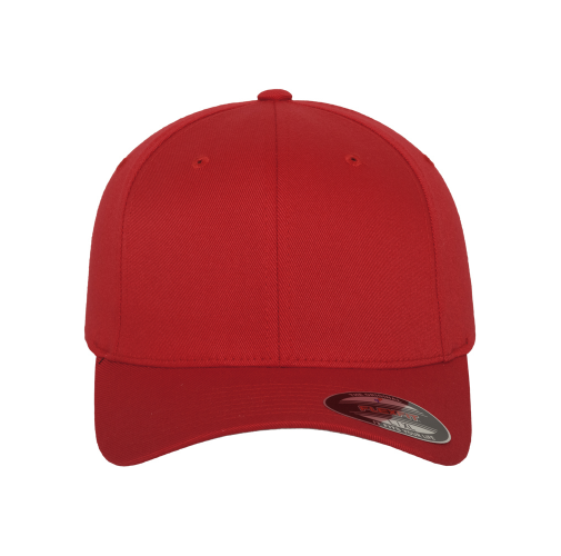 red Gorra Flexfit Wooly Combed