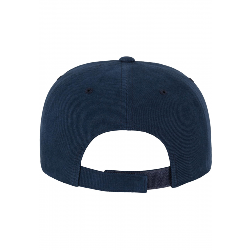 navy Gorra de sarga de algodón peinado<br/>