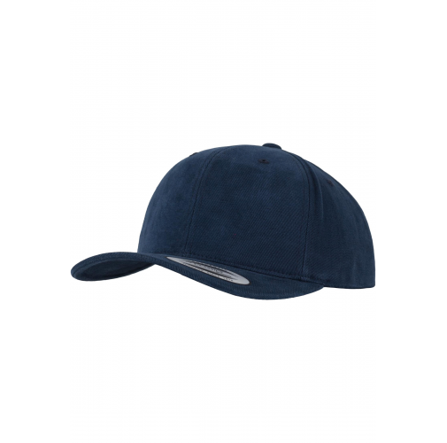 navy Gorra de sarga de algodón peinado<br/>