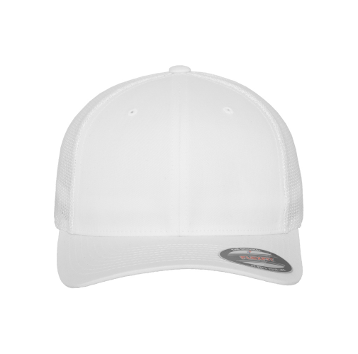 white Gorra Flexfit de rejilla Trucker