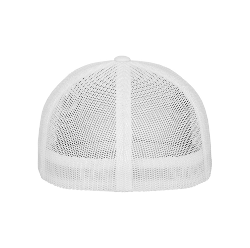 white Gorra Flexfit de rejilla Trucker