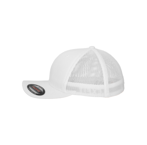 white Gorra Flexfit de rejilla Trucker