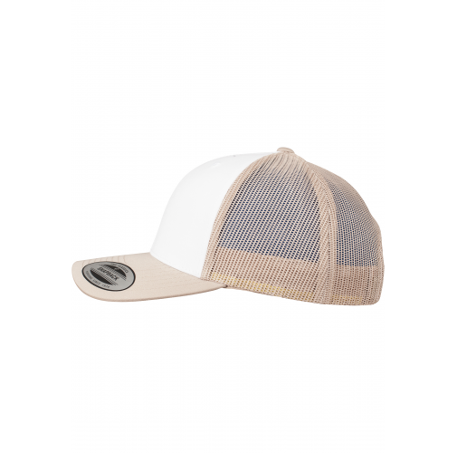 khaki / white Gorra Retro Trucker Colored Front