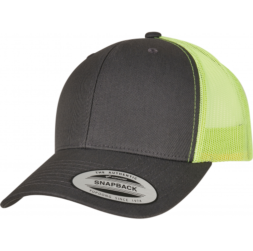 charcoal / neon green Gorra trucker retro bicolor<br/>
