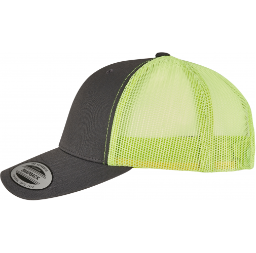 charcoal / neon green Gorra trucker retro bicolor<br/>