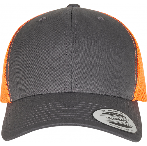 charcoal / neon orange Gorra trucker retro bicolor<br/>