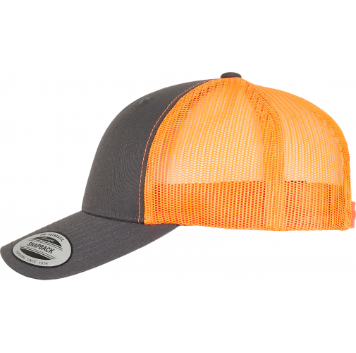 charcoal / neon orange Gorra trucker retro bicolor<br/>